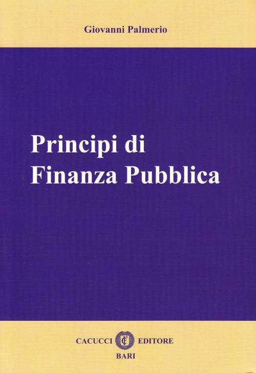 Principi di finanza pubblica - Giovanni Palmerio - copertina