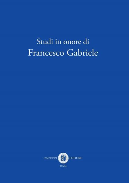 Studi in onore di Francesco Gabriele - copertina