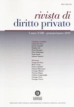 Rivista di diritto privato (2018). Vol. 1: Gennaio-Marzo.