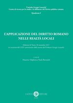 L' applicazione del diritto romano nelle realtà locali