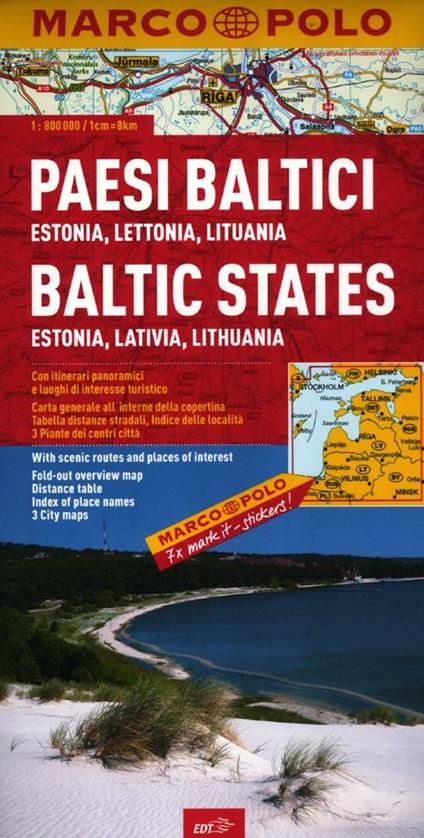 Paesi baltici, Estonia, Lettonia, Lituania 1:800.000 - copertina