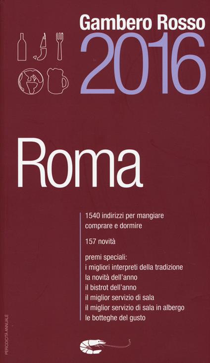 Roma del Gambero Rosso 2016 - copertina
