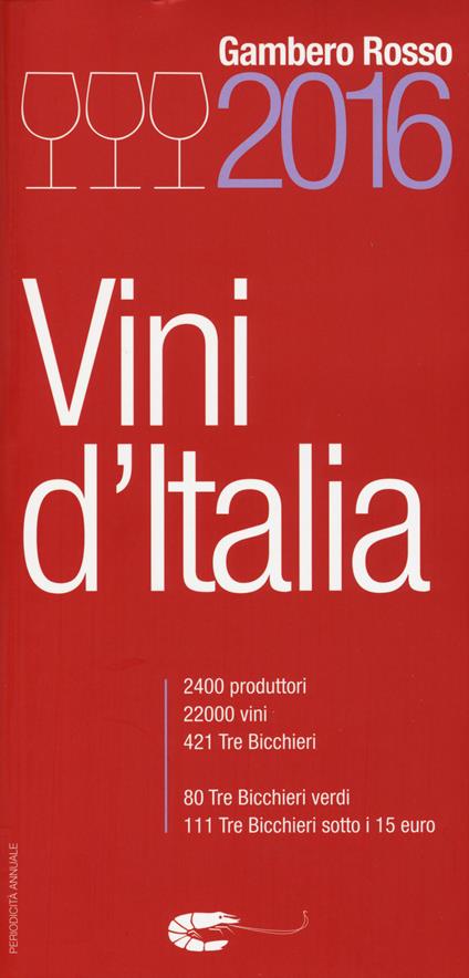 Vini d'Italia del Gambero Rosso 2016 - copertina