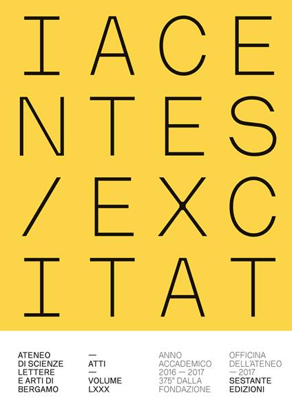 Atti dell'Ateneo di scienze, lettere ed arti di Bergamo. Vol. 80: Iacentes excitat. - copertina