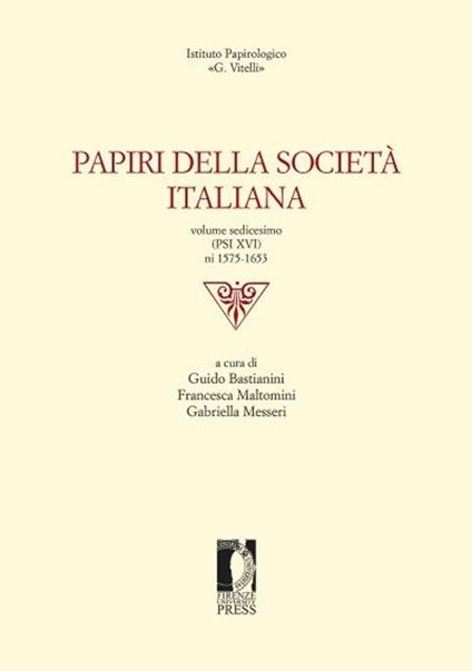 Papiri della società italiana. Vol. 16 - copertina
