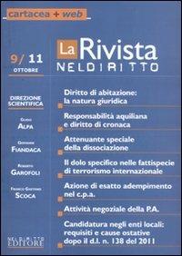 La rivista di Neldiritto (2011). Vol. 9 - copertina