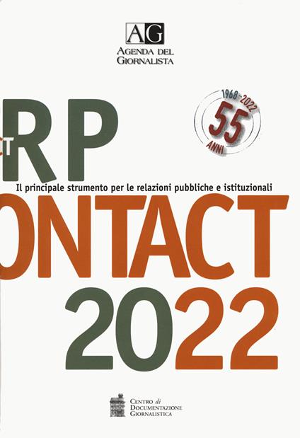 Agenda del giornalista 2022. Rp contact. Vol. 2 - copertina
