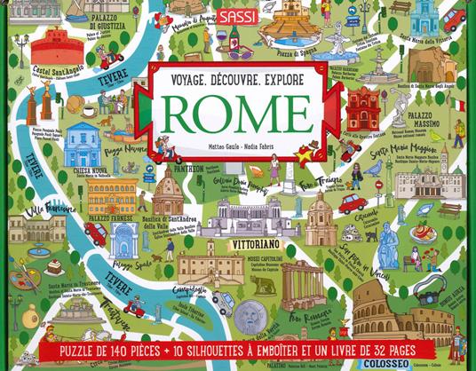 Découvre et explore Rome. Ediz. a colori. Con puzzle - Ester Tomè,Matteo Gaule,Nadia Fabris - copertina