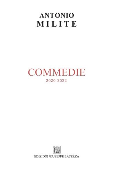 Commedie 2020-2022 - Antonio Milite - copertina