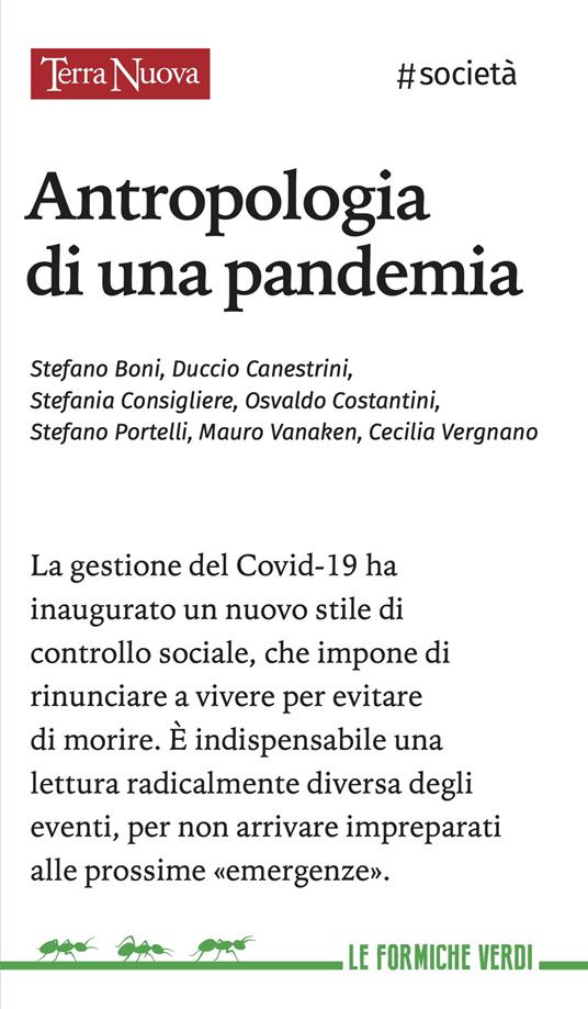 Antropologia di una pandemia - Osvaldo Costantini,Stefano Boni,Stefano Portelli - copertina