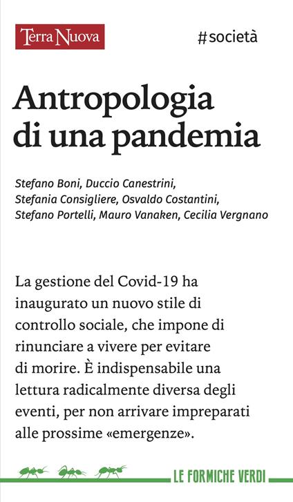 Antropologia di una pandemia - Osvaldo Costantini,Stefano Boni,Stefano Portelli - copertina