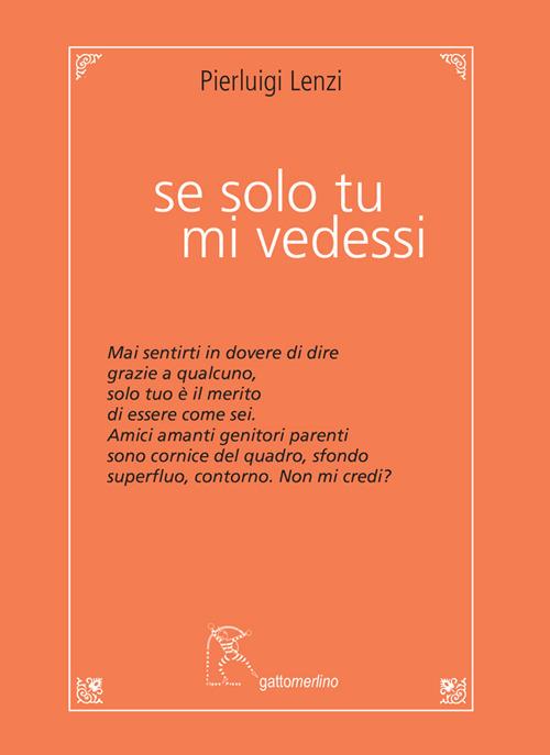 Se solo tu mi vedessi - Pierluigi Lenzi - copertina