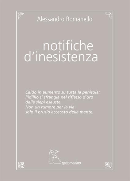 Notifiche d’inesistenza - Alessandro Romanello - copertina