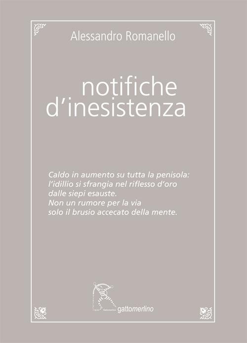 Notifiche d’inesistenza - Alessandro Romanello - copertina