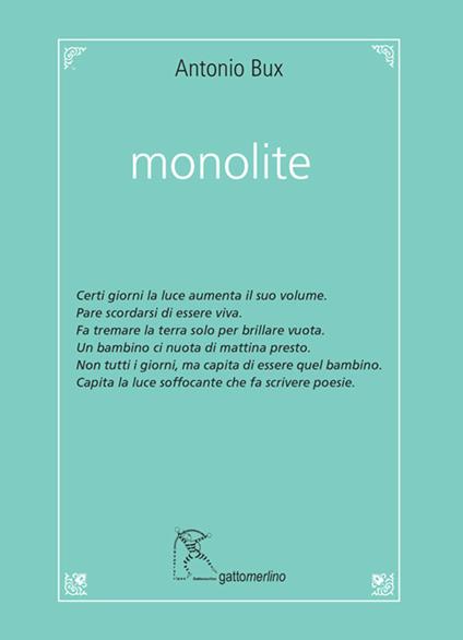 Monolite - Antonio Bux - copertina