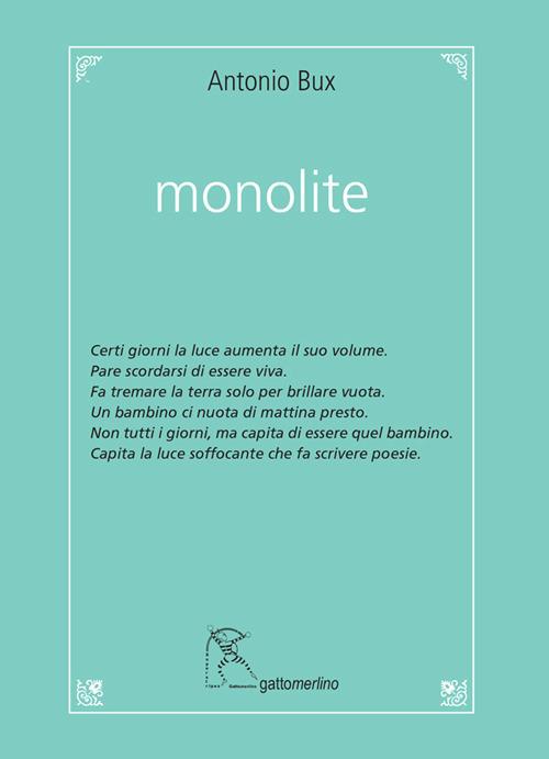Monolite - Antonio Bux - copertina