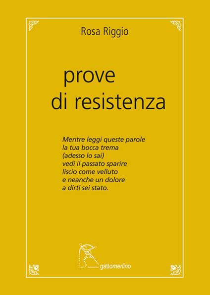 Prove di resistenza - Rosa Riggio - copertina