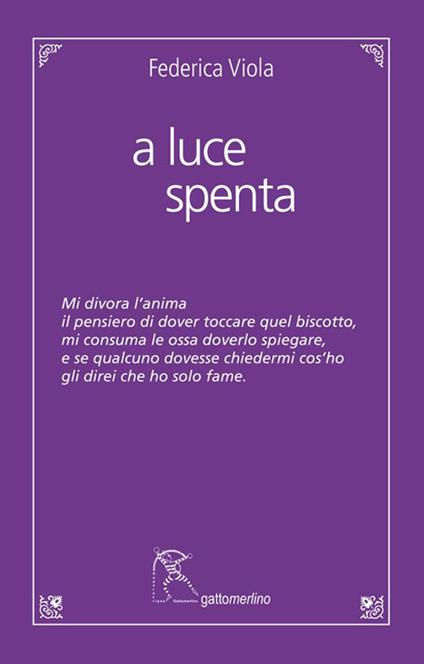 A luce spenta - Federica Viola - copertina