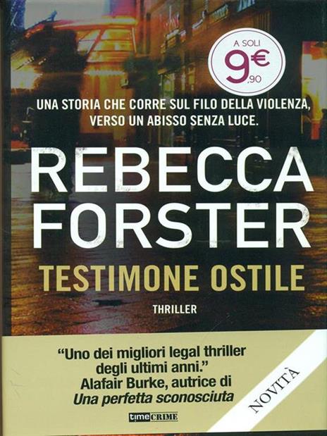 Testimone ostile - Rebecca Forster - copertina
