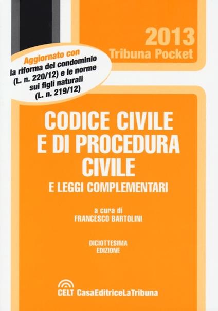 Codice civile e di procedura civile e leggi complementari - copertina