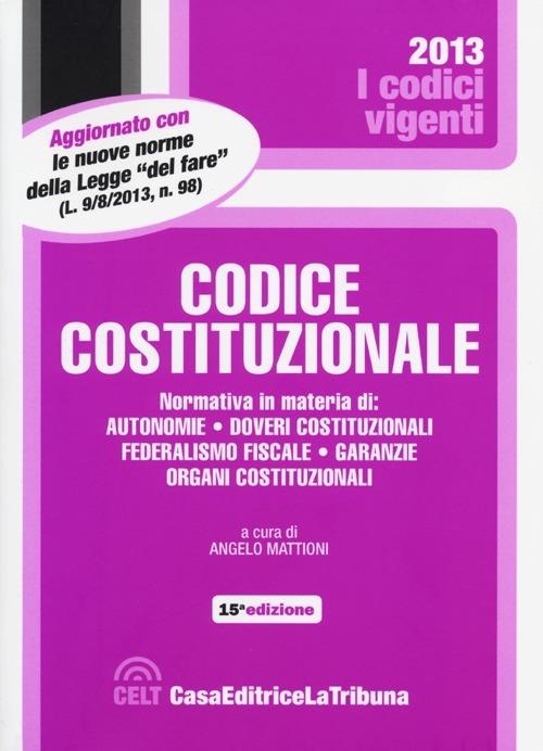 Codice costituzionale - copertina