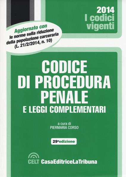 Codice di procedura penale e leggi complementari - copertina