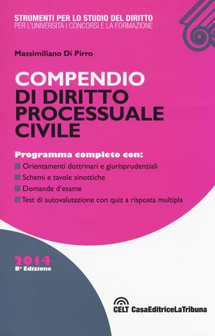 Compendio di diritto processuale civile - Massimiliano Di Pirro - copertina