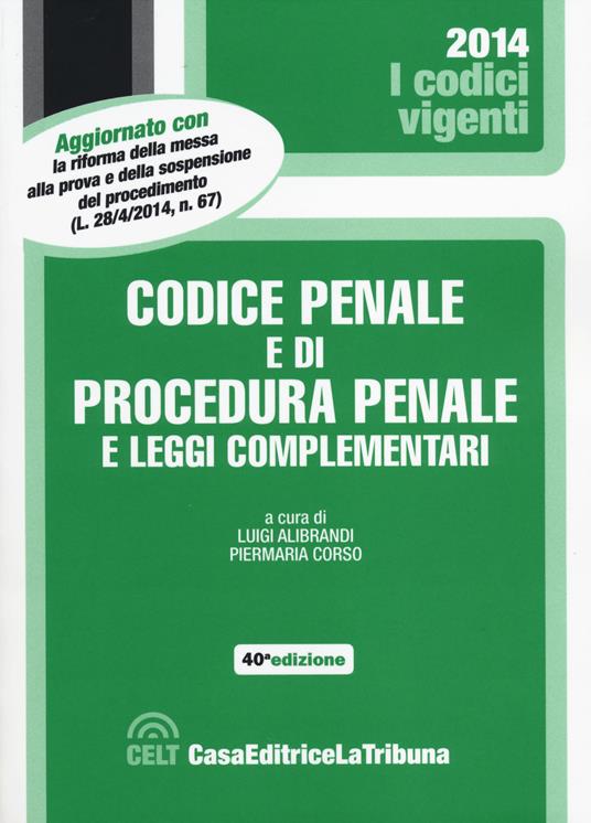 Codice penale e di procedura penale e leggi complementari - copertina