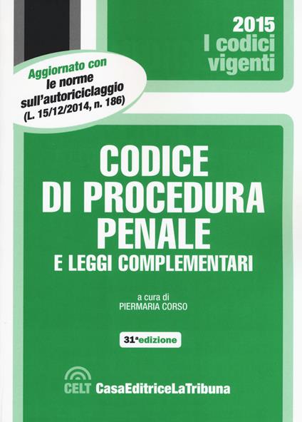 Codice di procedura penale e leggi complementari - copertina
