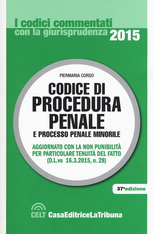 Codice di procedura penale e processo penale minorile - copertina