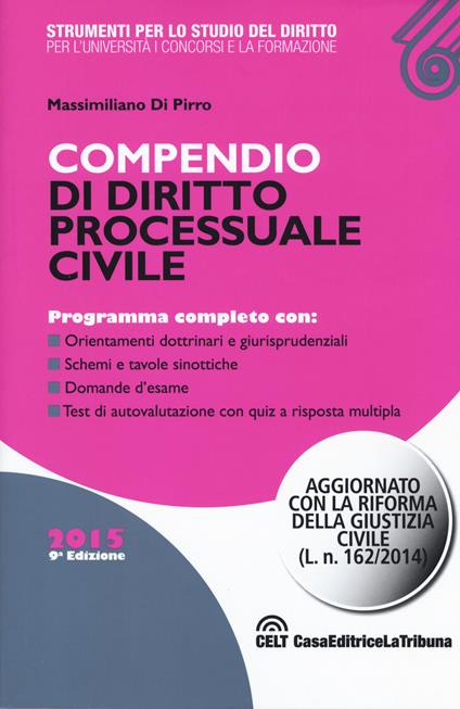 Compendio di diritto processuale civile - Massimiliano Di Pirro - copertina