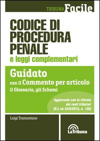 Codice di procedura penale e leggi complementari. Guidato con il commento per articolo, il glossario, gli schemi - copertina