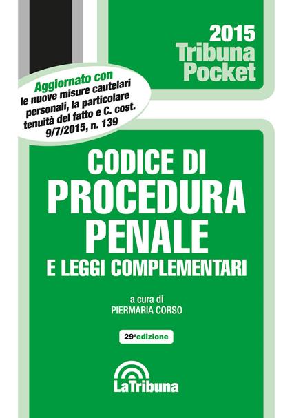 Codice di procedura penale e leggi complementari - copertina