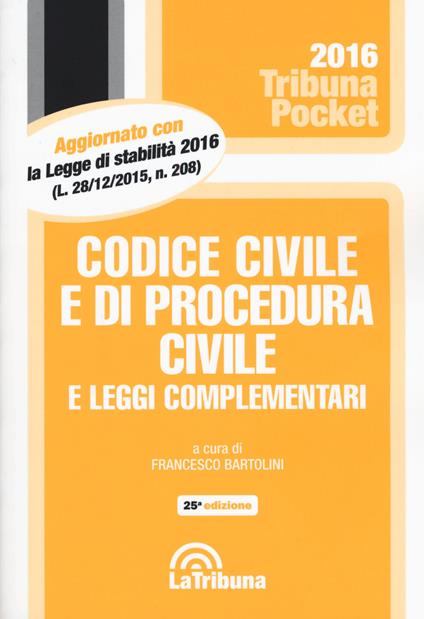 Codice civile e di procedura civile e leggi complementari - copertina