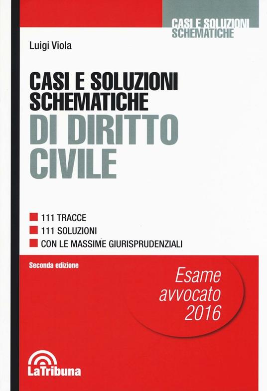 Casi e soluzioni schematiche di diritto civile - Luigi Viola - copertina