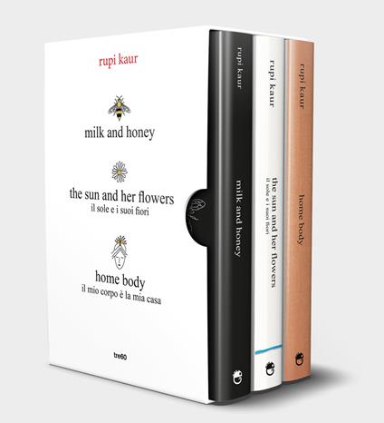 Milk and honey-The sun and her flowers-Home body - Rupi Kaur - copertina