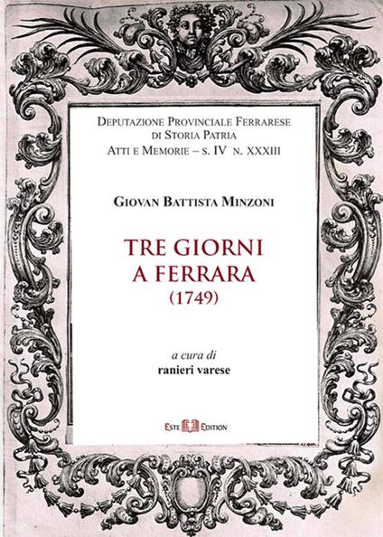 Tre giorni a Ferrara (1749) - Giovan Battista Minzoni - copertina