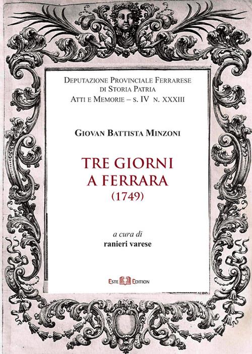 Tre giorni a Ferrara (1749) - Giovan Battista Minzoni - copertina