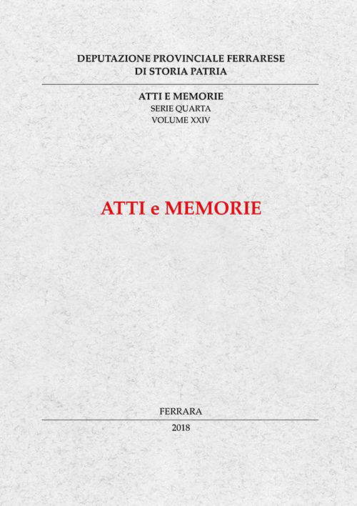Atti e memorie. Serie IV. Vol. 24 - copertina