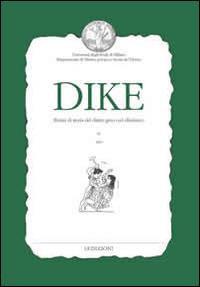 Dike. Rivista di storia del diritto greco ed ellenistico (2013). Vol. 16 - copertina