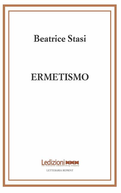 Ermetismo - Beatrice Stasi - copertina