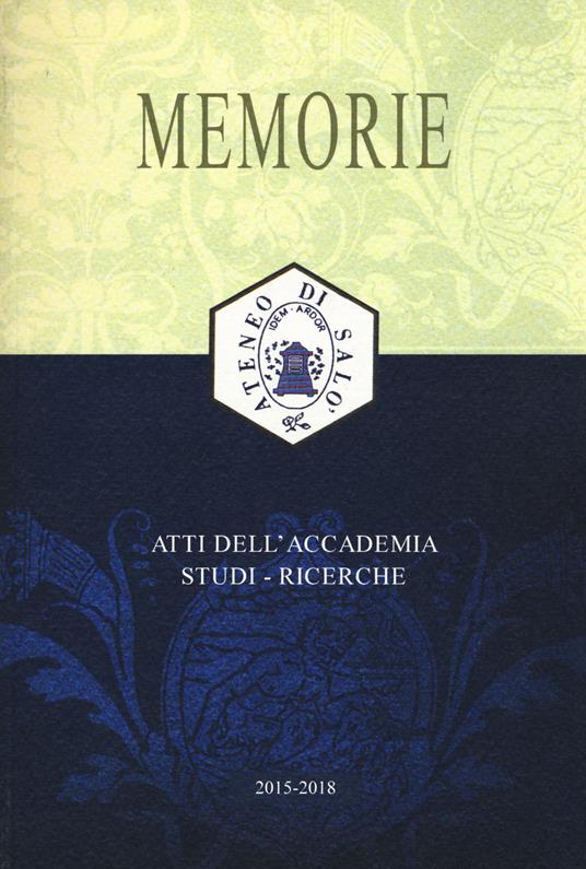 Memorie 2015-2018 - copertina