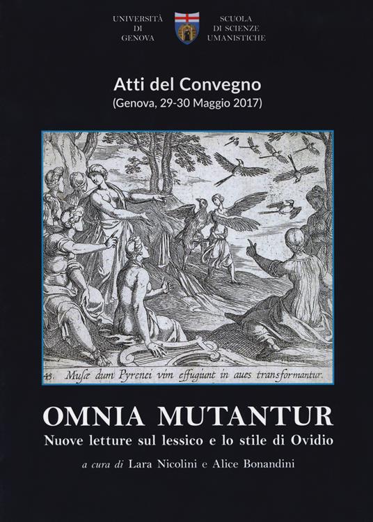 Omnia mutantur. Nuove letture sul lessico e lo stile di Ovidio. Atti del Convegno (Genova, 29-30 maggio 2017) - copertina