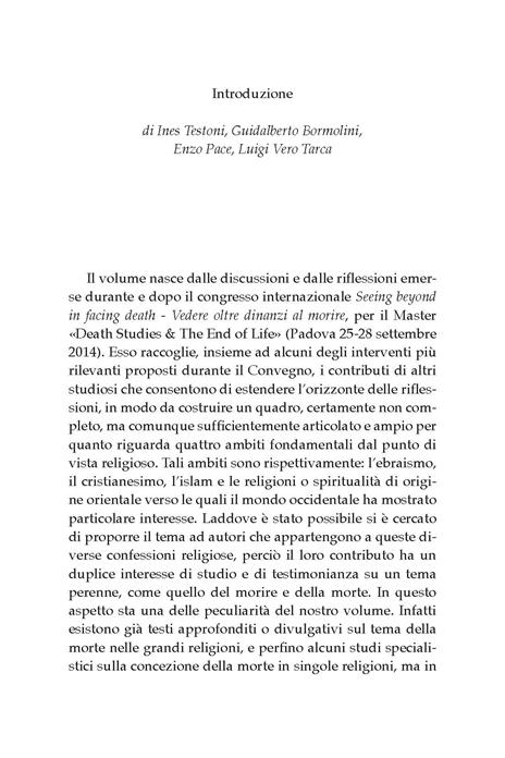 Vedere oltre. La spiritualità dinanzi al morire nelle diverse religioni - 2