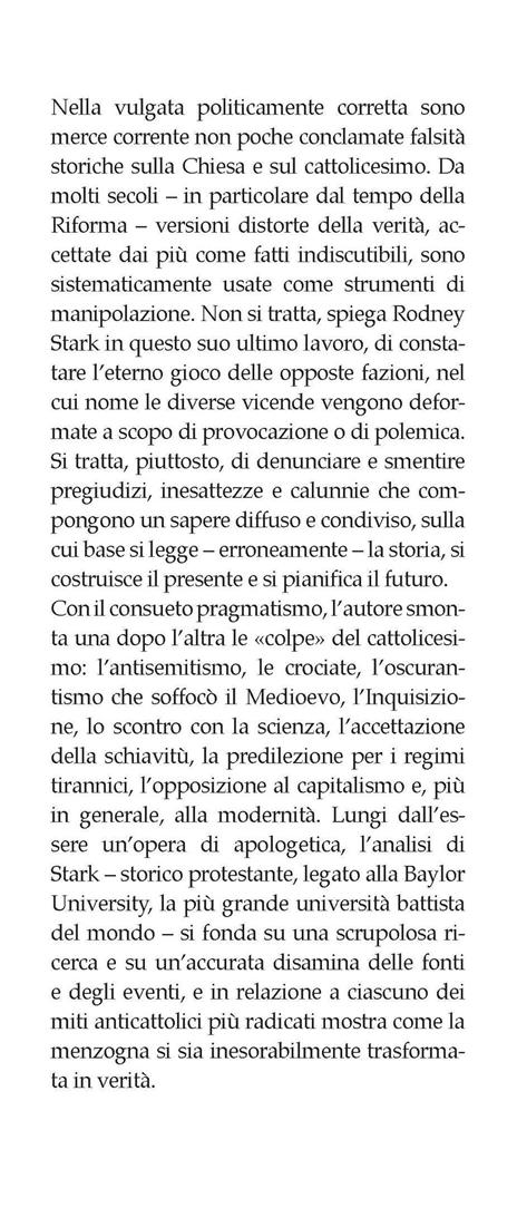 False testimonianze. Come smascherare alcuni secoli di storia anticattolica - Rodney Stark - 3