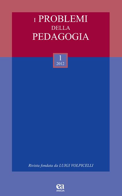 I problemi della pedagogia (2012). Vol. 1 - copertina