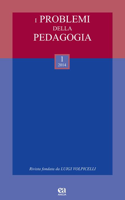 I problemi della pedagogia (2014). Vol. 1 - copertina