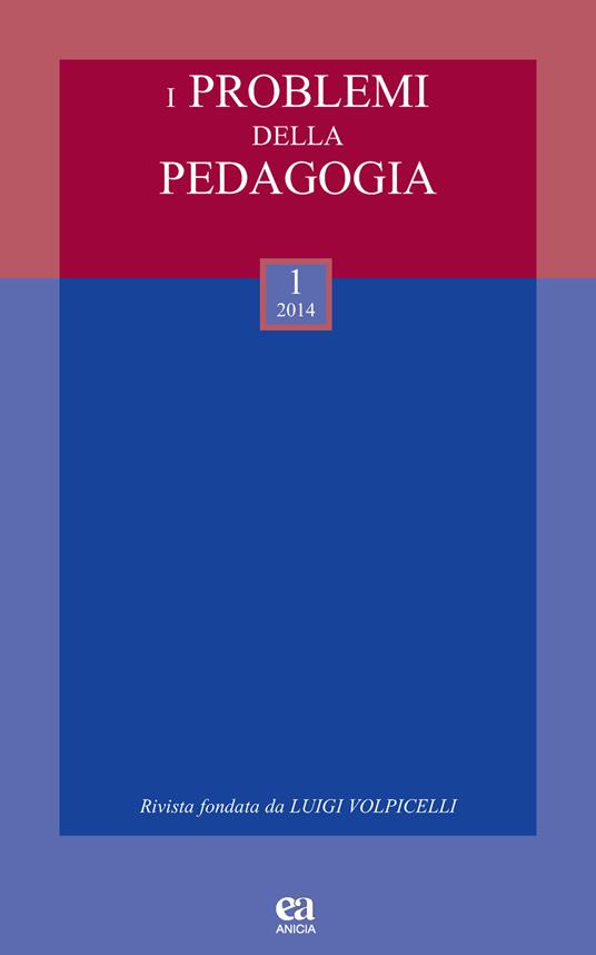 I problemi della pedagogia (2014). Vol. 1 - copertina
