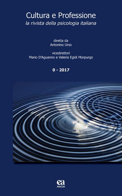 Cultura e professione. La rivista della psicologia italiana vol. 0 (2017) - copertina