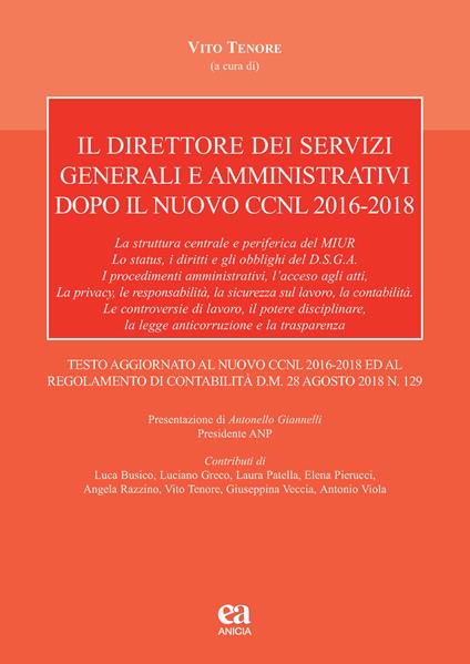 Il direttore dei servizi generali e amministrativi dopo il nuovo CCNL 2016-2018 - copertina